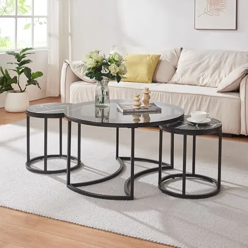 Couchtisch 3er Set 'Kokkola' in grau von en.casa