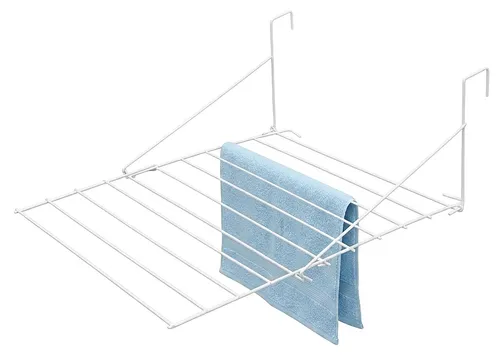 Trocknergestell für Balkon und Heizung 73 x 58 cm platzsparender Wäscheständer zum Einhängen klappbar 5 m Trockenlänge Metall