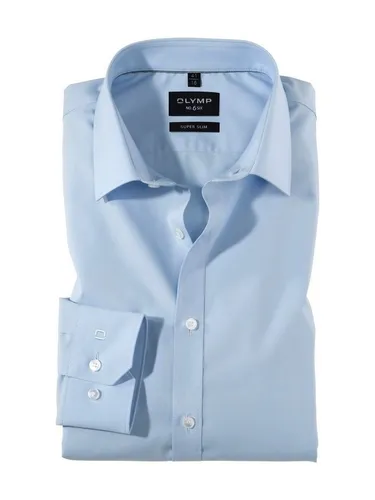 OLYMP Businesshemd No. Six super slim blau 43 - Elegantes, hellblaues Businesshemd mit Kentkragen. Slim Fit für einen modernen Look, ideal für das Büro oder besondere Anlässe.