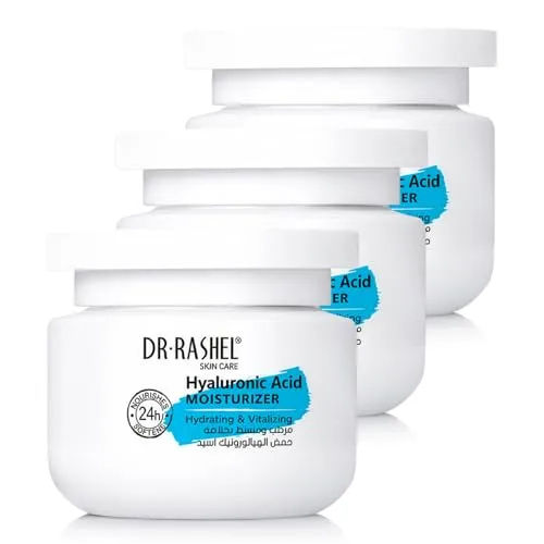 Hyaluron Creme 3x 160g - Feuchtigkeitscreme für Gesicht & Hals, Tages- und Nachtpflege - Die Hyaluron Creme versorgt trockene Haut intensiv mit Feuchtigkeit. Ihre leichte Textur zieht schnell ein und eignet sich perfekt für die tägliche Pflege von Gesicht und Hals. Für alle Hauttypen geeignet.