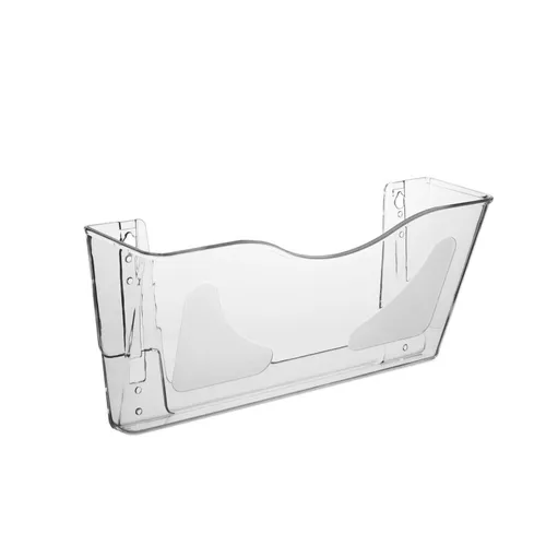 Transparenter DIN A4 Quer Wandprospekthalter / Dokumentenhalter