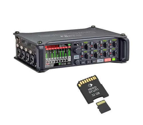 Zoom Audio Zoom F8n Pro Audio-Recorder mit Speicherkarte Digitales Aufnahmegerät (Professioneller Mehrspur-Feldrecorder)