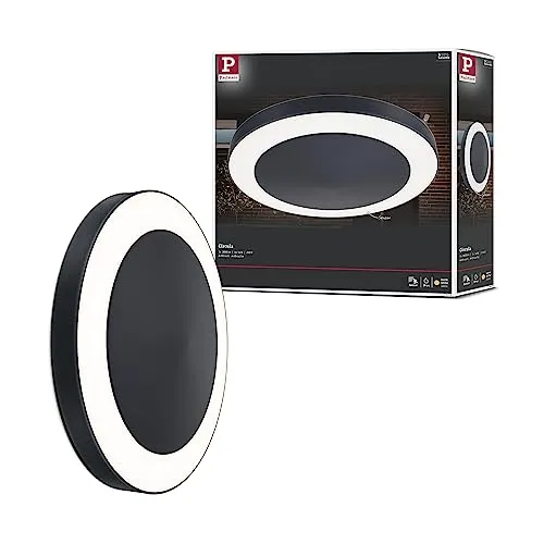 Paulmann 94526 LED Außenleuchte Circula - Deckenleuchte mit Dämmerungs- und Bewegungssensor, IP44, warmweißes Licht für optimale Sicherheit und Stimmung