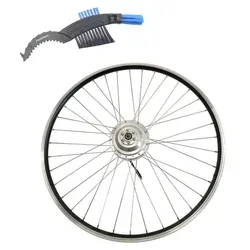 Shengyi E-Bike Vorderradmotor 28 Zoll 36V 250W - Silber mit Kettenbürste - Hochwertiger Vorderradmotor für 36V E-Bikes, ideal zum Austausch. Inklusive maxxi4you Kettenbürste zur einfachen Pflege. Perfekt für ein zuverlässiges Fahrerlebnis.