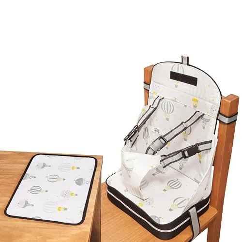 Polar Gear Alza Stuhl mit Tischset für Kinder, BPA-frei, waschbar, wiederverwendbar und zusammenklappbar, mit 5-Punkt-Gurt