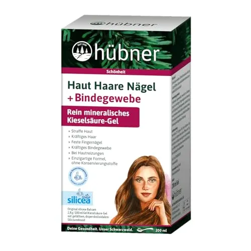 Hübner® Haut Haare Nägel + Bindegewebe - Silicea Balsam 200 ml - Multivitaminpräparate & Mineralien, natürliches Silicium-Gel für straffendes Bindegewebe und Pflege von Haut, Haaren und Nägeln.