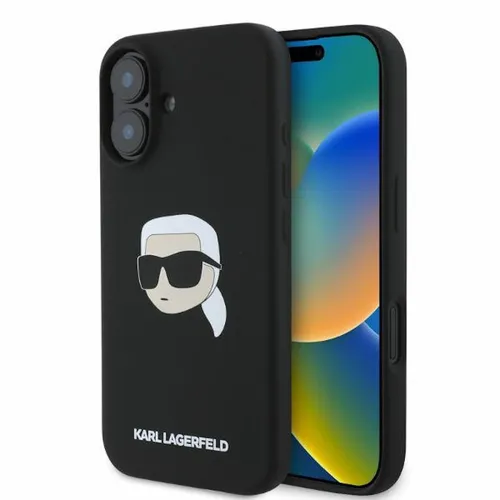 Karl Lagerfeld Apple iPhone 16 Hardcase Karl Kopf Print Design MagSafe Hülle