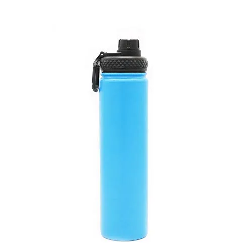 Skudy Doppeltes Edelstahl Sport Wasserflasche für Trinkflasche, Thermotasse Reisetasse Wandern & modernes Design, 800 ml, blau, 800ML