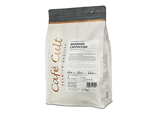 1kg - Café Cult - Marzipan-Cappuccino - aromatisierter Röstkaffee - ganze Bohnen