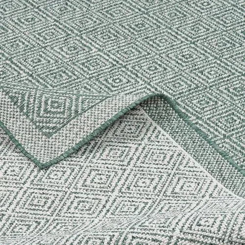 Hampton Grün Meliert Teppich - Beidseitig Verwendbarer Outdoor-Teppich - Teppiche Gegend, wetterfester und vielseitig einsetzbarer Teppich in verschiedenen Größen für Terrasse, Balkon und Garten.