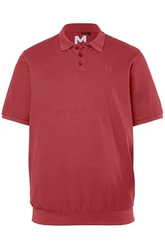 Men Plus Herren Poloshirt L-8XL Bauchfit, Piqué, Halbarm in Rostrot