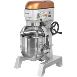 Gastro Küchenmaschine YATO YG-03027, 35L Planetenrührmaschine - Professionelle Küchenmaschine mit 35L Kapazität, ideal für das Kneten und Mischen von Teigen. Aus rostfreiem Edelstahl, mit Sicherheitsschalter und drei Geschwindigkeitsstufen für optimale Ergebnisse.
