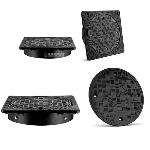 Kunststoff Schachtabdeckung DN300 Teleskopabdeckung A15 30kN - Rohr- & Kanaltechnik: Robuste Kunststoffabdeckung, belastbar bis 30 kN (3 Tonnen) mit kindersicherer Verschraubung aus Edelstahl, ideal für sichere Abdeckungen.