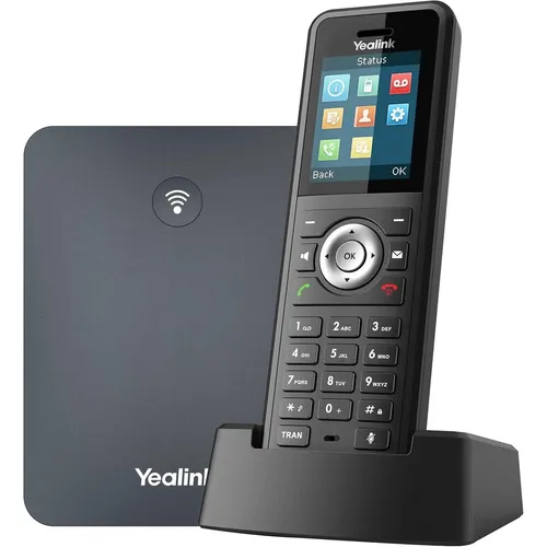 Yealink W79P DECT System (W70 Basis + W59R) - Schwarz Grau, robustes IP-DECT-Mobilteil mit Bluetooth und bis zu 300 m Reichweite