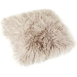 Tibetlamm Kissenbezug JYC02 Taupe 40x40cm in schwarz von Reissner Lammfelle