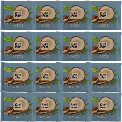 Ritter Sport Kokos Vollmilchschokolade mit Kokos-Creme VPE 12x100g Packung