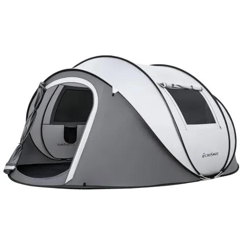 EchoSmile Pop-Up Zelt für 4-6 Personen – Wasserdicht, schnell aufzustellen, ideal für Outdoor-Aktivitäten