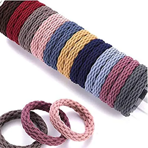 DAHI Haargummis 100stk haarband Elastische Zopfgummis Haargummi in 10 farben (Netz)