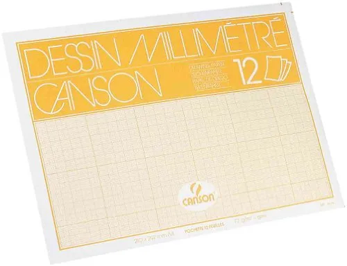 CANSON 200067116 Millimeterpapier, DIN A4, 90 g/qm, blau
