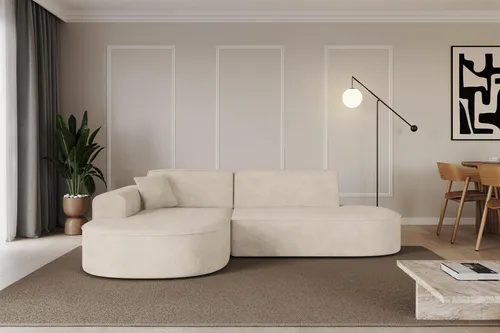 ALTDECOR Ecksofa MARI-L1 in Beige - 243x171x79,5 cm - Ecksofa in L-Form mit hochwertiger Polsterung für maximalen Komfort. Ideal für stilvolle Wohnzimmer und gemütliche Abende mit Familie und Freunden.