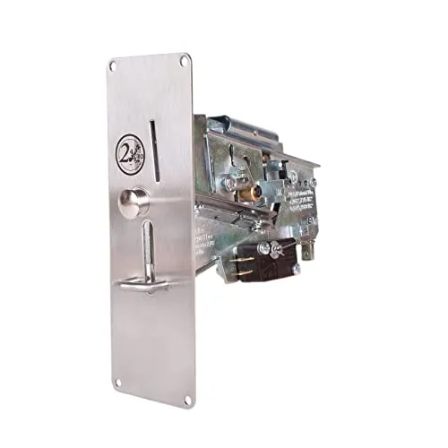Mechanischer Münzprüfer W6000 aus Edelstahl für 2,00 € Münzen - Kompakter Münzprüfer mit stabiler Bauweise, ideal für den professionellen Einsatz. Zuverlässiger Münzablauf und einfache Installation mit Einbaumaßen von 79 x 116 mm.