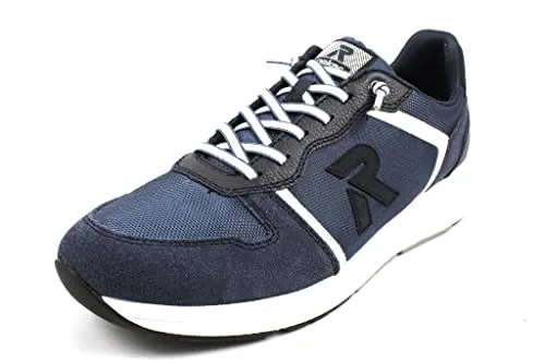 Rieker Herren Sneaker Low 07001 Dunkelblau 45 - Herren-Sneaker mit gepolsterter, herausnehmbarer Evolution-Soft-Einlegesohle und rutschhemmender Laufsohle für optimalen Tragekomfort und Sportlichkeit.