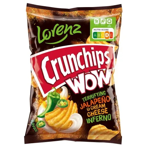 Lorenz Crunchips WOW Jalapeño & Cream Cheese, 110 g