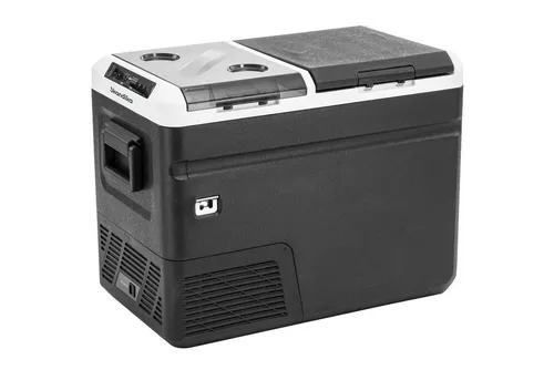 Skandika Elektrische Kühlbox Gefrierbox Routa 36 l mit Eiswürfelbereiter - Kühlboxen: Geräumige 36 l Kühlbox mit integriertem Eiswürfelbereiter für optimale Kühlung und leisen Betrieb, ideal für Camping und Outdoor-Aktivitäten.