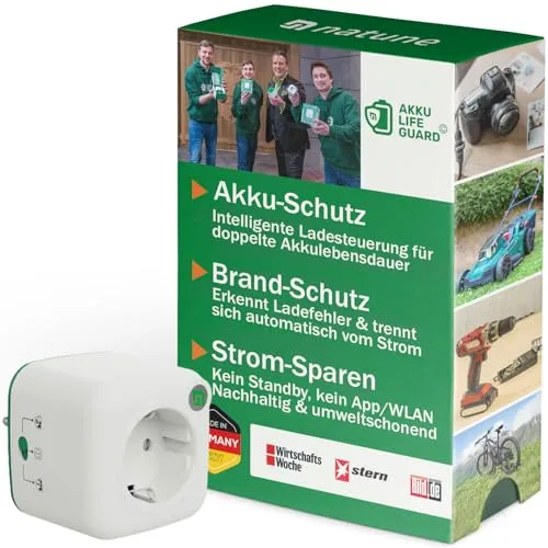 Akku Life Guard – Intelligenter Akkuschutz Adapter mit Sicherheitsabschaltung - Verlängert die Akkulebensdauer durch automatische Stromabschaltung im kritischen Ladebereich. Universell einsetzbar für E-Bikes, Smartphones und mehr. Sicher, nachhaltig und einfach in der Handhabung.