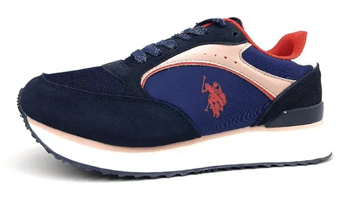 U.S. Polo Assn. Sneaker Schnürschuh Blau 40 EU - Stylische Sneakers in Blau, Größe 40 EU, ideal für den Alltag. Mit bequemem Textil-Innenmaterial und rutschfester Gummisohle für optimalen Tragekomfort.