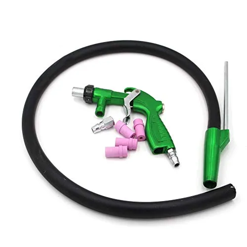 Chiloskit PS-2 Sandstrahlpistolen-Set, Sandstrahlpistole, Set mit 4 Keramikdüsenspitzen 5 mm und 6 mm (Sandlaster + 4 Düsen)