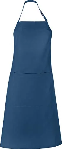 REDBEST Koch-Schürze, Küchenschürze Seattle, 100% Baumwolle - verstellbare Halsschlaufe, große Aufsatztasche, Bindeband - glattes, robustes Gewebe (weitere Farben)