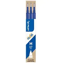 Pilot FriXion Ball Clicker Tintenrollermine 0.35 mm Mittel Blau 3 Stück