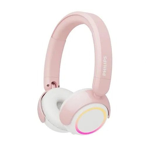 Philips TAK4200PK/00 Kinder-Kopfhörer mit LED und Bluetooth in pink von Philips