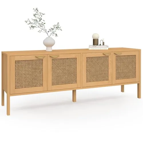 IDMarket Sideboard 160 cm EDHEN mit 4 Türen in braun von IDMarket
