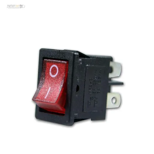 Wippschalter rot, 2-polig, max. 250V/3A, Wippenschalter Schalter schaltend 10 x