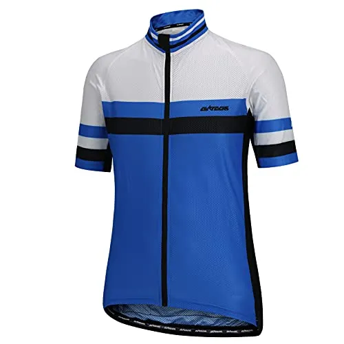 Airtracks Herren Fahrradtrikot Kurzarm Pro Line - Atmungsaktiv & Schnelltrocknend - Radsport-Trikot für Herren mit aerodynamischer Passform, schnelltrocknendem Material und reflektierendem Logo für optimale Sichtbarkeit und Komfort beim Radfahren.