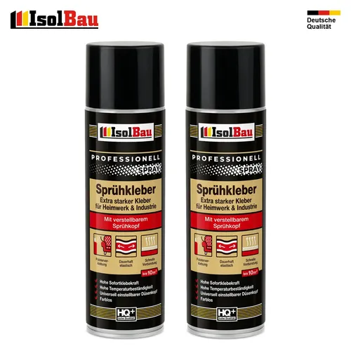 Sprühkleber 2 x 500ml Kontaktkleber Industriekleber Extra Stark Bastelkleber
