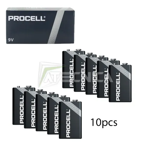Duracell Procell 9V Alkaline-Batterien - Industrielle 9V-Blockbatterien mit 9V Spannung, ideal für professionelle Anwendungen und hohe Leistungsanforderungen.