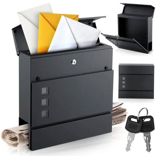 Briefkasten 37x37x10,5 cm anthrazit HM-863