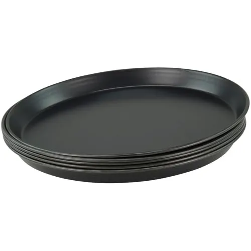 GVK ECO 5 Stück Pizzablech rund aus Blaublech Ø 32 cm schwere Profiqualität