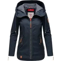 Navahoo Damen Übergangsjacke Wekoo – Leichte Baumwolljacke mit Kapuze