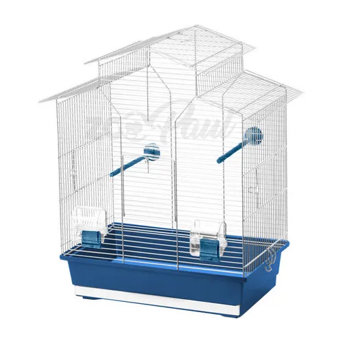 Vogelkäfig 60cm blau Wellensittich Vogelbauer Kanarien Käfig Wellensittichkäfig