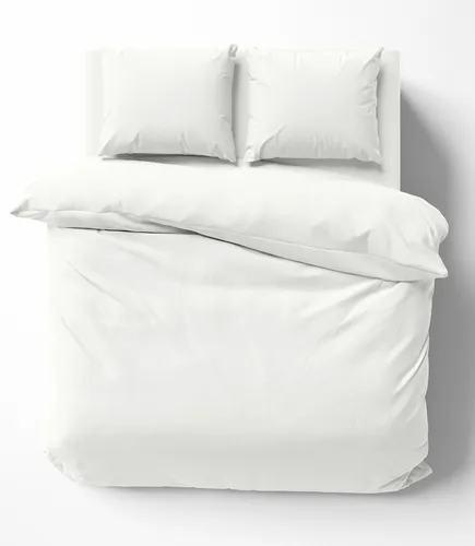 Uni Bettwäsche 200x200 cm weiß Doppelbett Bettbezug Einfarbig Renforce Baumwolle