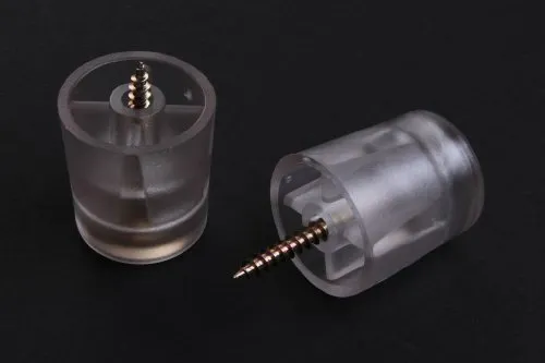 Stück Türstopper Wandstopper Stopper zum Anschrauben, Kunststoff, transparent, Durchmesser 27mm, Höhe 29 mm 2