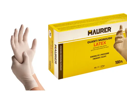 Maurer Latexhandschuhe Größe XL 9-9.5 100St. - U100004006