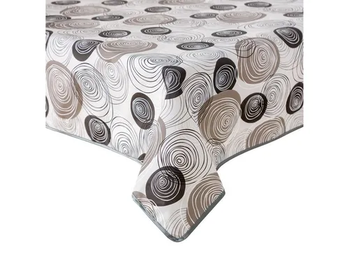 texpot Tischdecke Wachstuch graue Kringel abwischbar Wachstuchtischdecke (1-tlg)