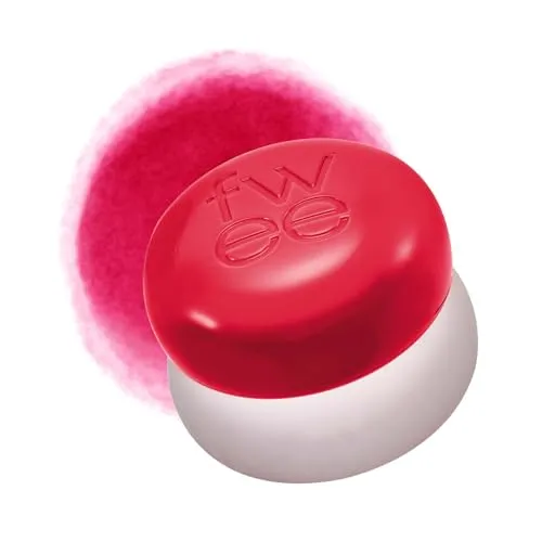 fwee Blurry Pudding Pot | Airbrushed Blush & Lip, Buildable Pigment, Long-lasting, Lightweight, Easy to Blend, Natural Soft Matte Finish - Mule (Pink Red) | 0.17 oz