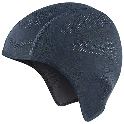 BRUBECK Unterhelmmütze Halboffene Kopfbedeckung | Wärmeregulierend | Funktional | Mountainbike | Wanderkappe | HM10020A, Gr. S/M, Titanium