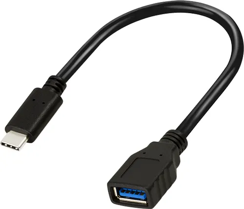 LogiLink USB 3.1 Adapterkabel USB-C Stecker-USB-A Kupplung schwarz